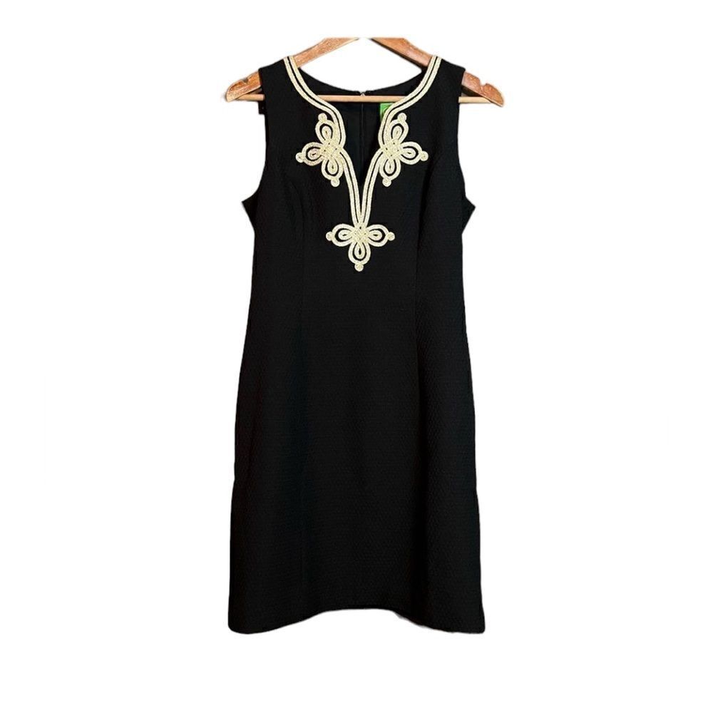 ‎NWT! Pappagallo black dress with embellishment.